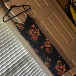 Floral Black Dress